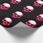 Weihnachtspapier mit schwarzem Skull Geschenkpapier (Ecke)