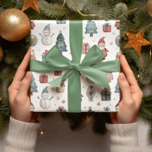 Weihnachtspapier mit skurrilem Pastellmuster 