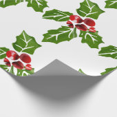 Weihnachtspapier mit Stechpalme Geschenkpapier (Ecke)