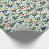 Weihnachtspapier mit Weihnachtsbäumen Geschenkpapier (Ecke)