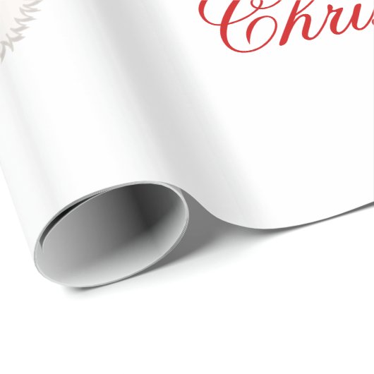 Weihnachtspapier mit Weihnachtsmannmütze Geschenkpapier (Rolleneckpunkt)