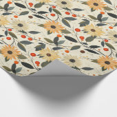 Weihnachtspapier mit weißem Poinsettien Geschenkpapier (Ecke)