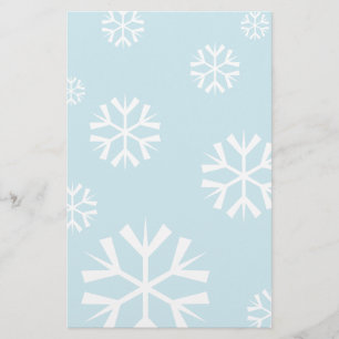 Weihnachtspapier mit weißen Schneeflocken Briefpapier