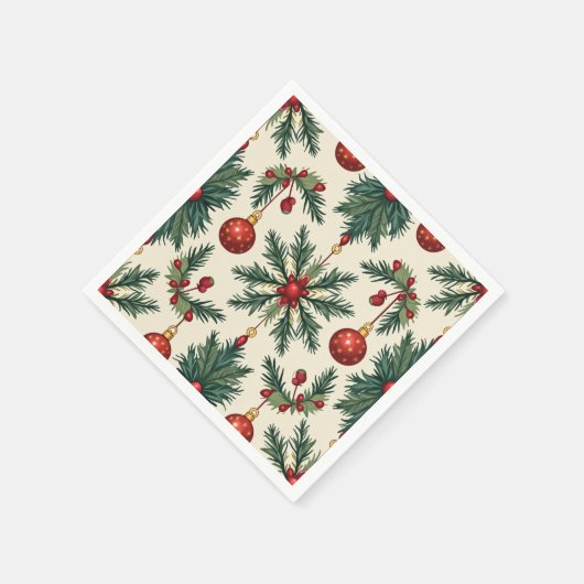 Weihnachtspapier Napkins, Standardcocktail Serviette (Ecke)