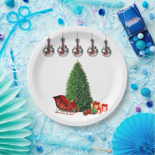 Weihnachtspapier-Party-Teller Pappteller (Party)