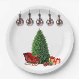 Weihnachtspapier-Party-Teller Pappteller