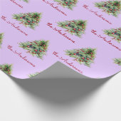 Weihnachtspapier, Personalisierte Lila Weihnachten Geschenkpapier (Ecke)