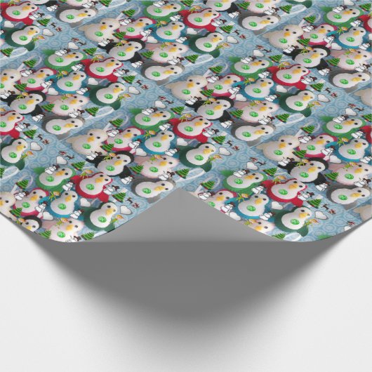 Weihnachtspapier Pinguin Geschenkpapier (Ecke)