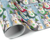 Weihnachtspapier Pinguin Geschenkpapier (Rolleneckpunkt)