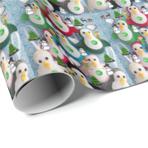 Weihnachtspapier Pinguin Geschenkpapier