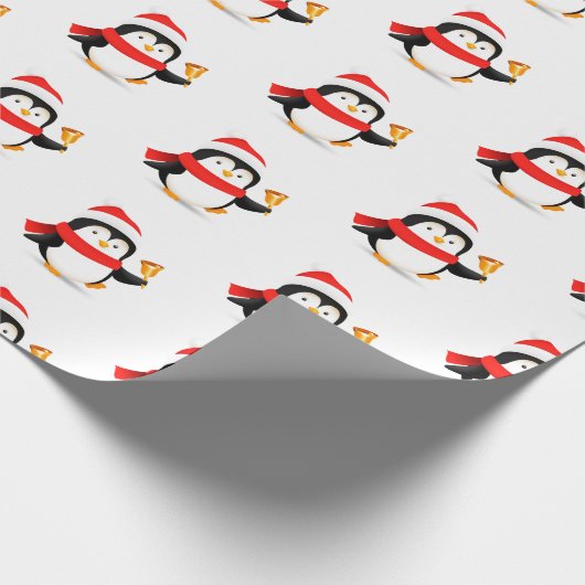 Weihnachtspapier Pinguin Geschenkpapier (Ecke)
