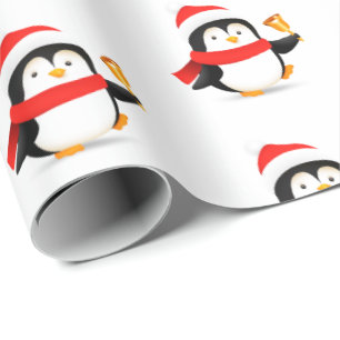 Weihnachtspapier Pinguin Geschenkpapier