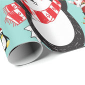 Weihnachtspapier Pinguin Geschenkpapier (Rolleneckpunkt)