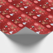 Weihnachtspapier Pinguin Geschenkpapier (Ecke)