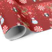 Weihnachtspapier Pinguin Geschenkpapier (Rolleneckpunkt)