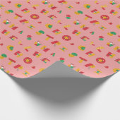 Weihnachtspapier | Pink Geschenkpapier (Ecke)