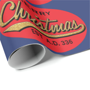 Weihnachtspapier "Retro Frohe Weihnachten" Geschenkpapier