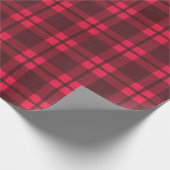 Weihnachtspapier - Rosa/Rot überprüft Geschenkpapier (Ecke)