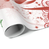 Weihnachtspapier "Rote und Grüne Bäume" Geschenkpapier (Rolleneckpunkt)