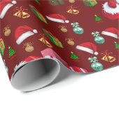 Weihnachtspapier Santa Geschenkpapier (Rolleneckpunkt)
