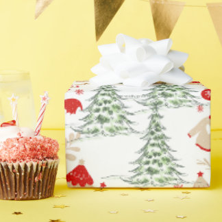 Weihnachtspapier Schneebedeckt Geschenkpapier