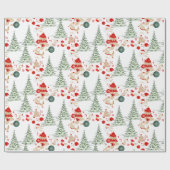 Weihnachtspapier Schneebedeckt Geschenkpapier (Flach)