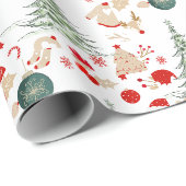 Weihnachtspapier Schneebedeckt Geschenkpapier (Rolleneckpunkt)