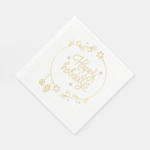 Weihnachtspapier-Serviette mit festlichen Sternen Serviette (Ecke)