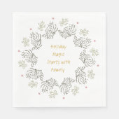 Weihnachtspapier-Serviette mit klassischen festlic Serviette (Vorderseite)