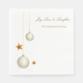 Weihnachtspapier-Serviette mit Zapfen und Stechpal Serviette (Vorderseite)