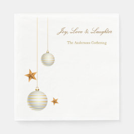 Weihnachtspapier-Serviette mit Zapfen und Stechpal Serviette