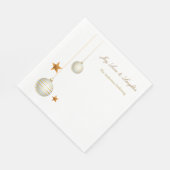 Weihnachtspapier-Serviette mit Zapfen und Stechpal Serviette (Ecke)