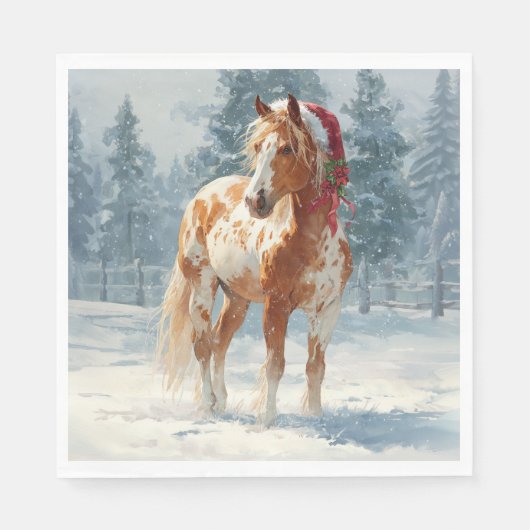 Weihnachtspapier Serviette/Schönes Appalossa-Pferd Serviette (Vorderseite)