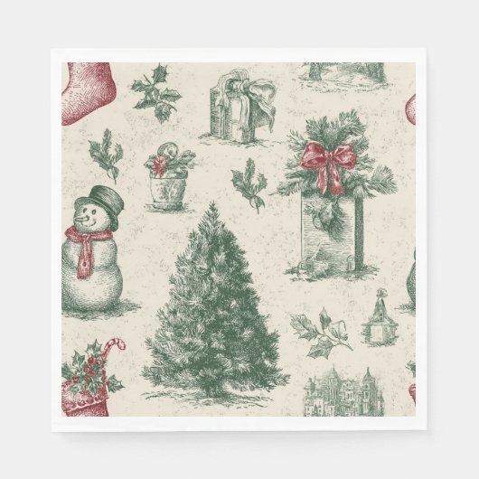 Weihnachtspapier-Serviette Serviette (Vorderseite)