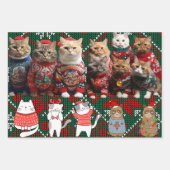 Weihnachtspapier Set mit 3 Geschenken. Geschenkpapier Set (Vorderseite 2)