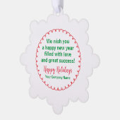 Weihnachtspapier Snowflake Weihnachtsschmuck Custo Ornament Karte (Linke Ecke)