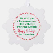 Weihnachtspapier Snowflake Weihnachtsschmuck Custo Ornament Karte (Vorderseite)