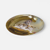 Weihnachtspapier-Teller, Angel Pappteller (Schrägansicht)