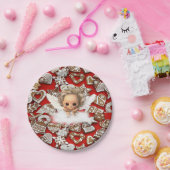 Weihnachtspapier-Teller, Angel Pappteller (Party)