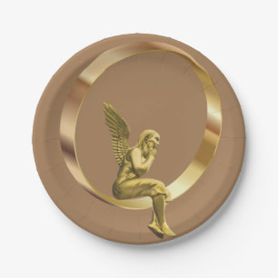 Weihnachtspapier-Teller, Angel Pappteller