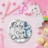 Weihnachtspapier-Teller, Baby, es ist kalt draußen Pappteller (Party)