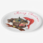 Weihnachtspapier Teller Babyschale mit Geschenken (Schrägansicht)