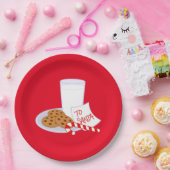 Weihnachtspapier-Teller/Cookies und Milch Pappteller (Party)