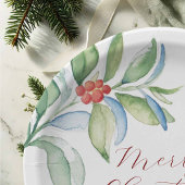 Weihnachtspapier Teller Einfache Feststimmung Grün