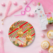 Weihnachtspapier-Teller, Elf Pappteller (Party)