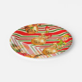 Weihnachtspapier-Teller, Elf Pappteller (Schrägansicht)