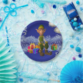 Weihnachtspapier-Teller, Elf Pappteller (Party)