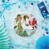 Weihnachtspapier-Teller, Elf Pappteller (Party)