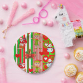 Weihnachtspapier-Teller, Elf Pappteller (Party)