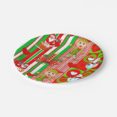 Weihnachtspapier-Teller, Elf Pappteller (Schrägansicht)